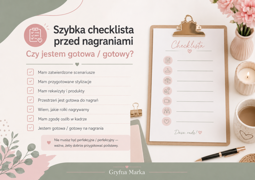 Jak przygotować się do dnia nagrywkowego/ content day?